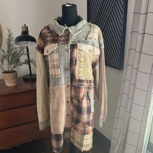 Oli & Hali Multicolor Patchwork Utility Jacket medium